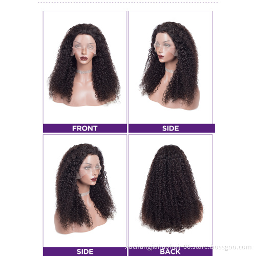 Wholesale 28 30 32  Inch Virgin Human Hair 4x4 5x5 6x6 7x7 Natural Color jerry curl 13*4 Transparent Lace Closure